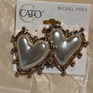 Cato Gold and Silver Heart Brooches